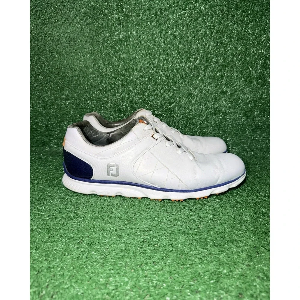 FootJoy Pro SL Golf Shoes Mens Size 12 M White Leather Spikeless Sneakers 53533
